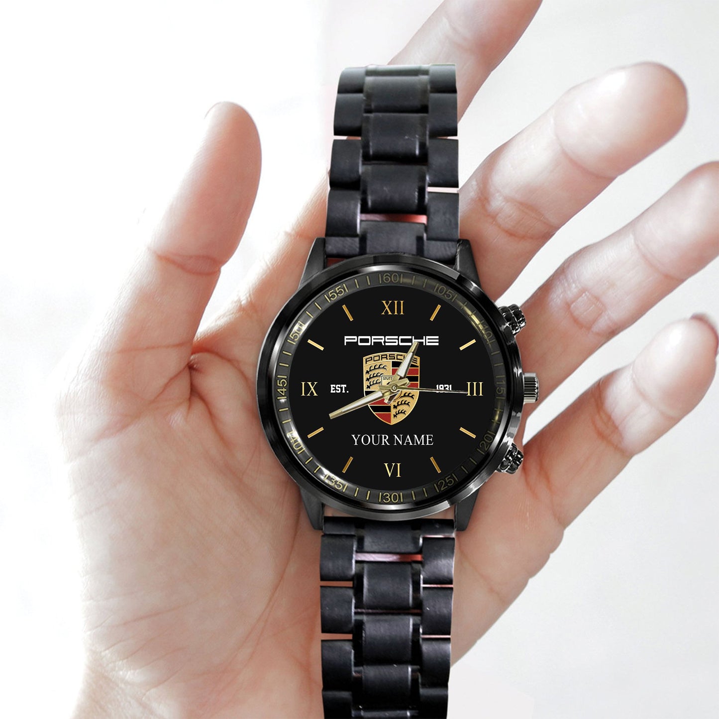Personalized Pors Elegant Luxury Stainless Steel Watch