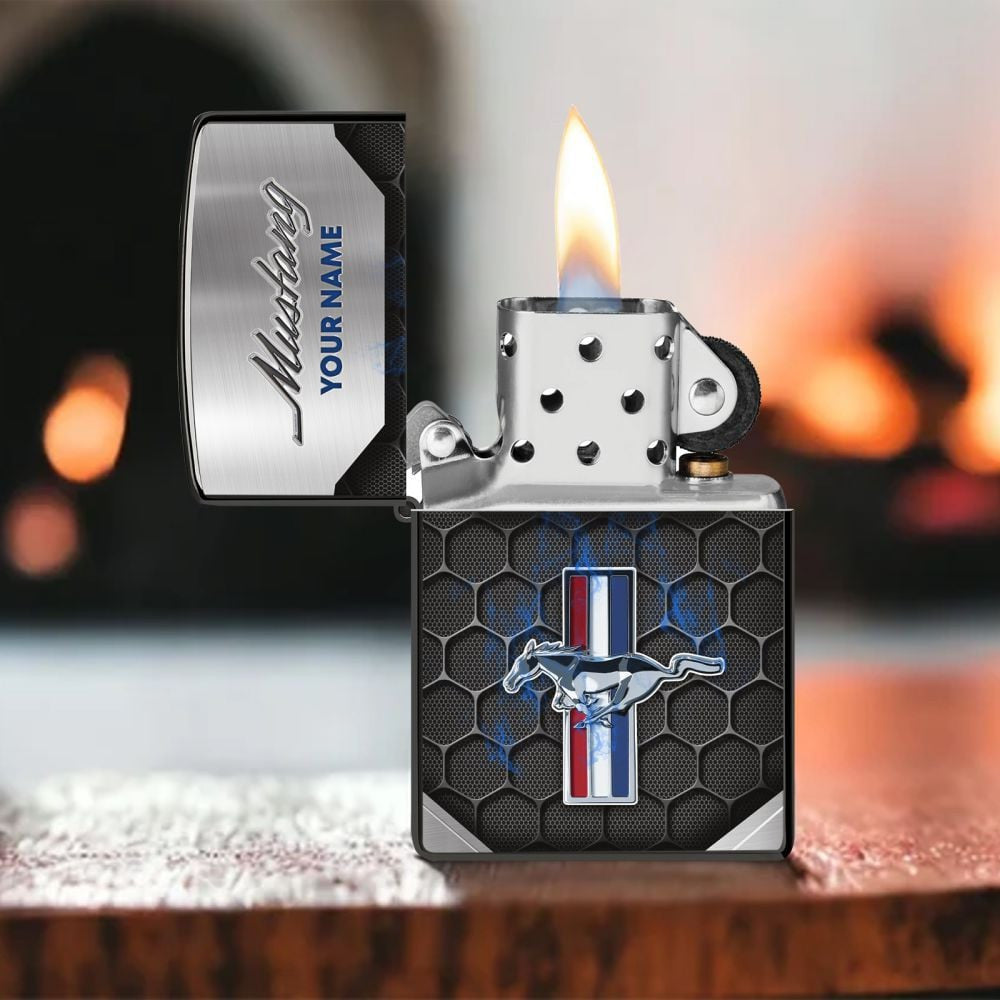 Personalized F Mustang Zippo Lighter