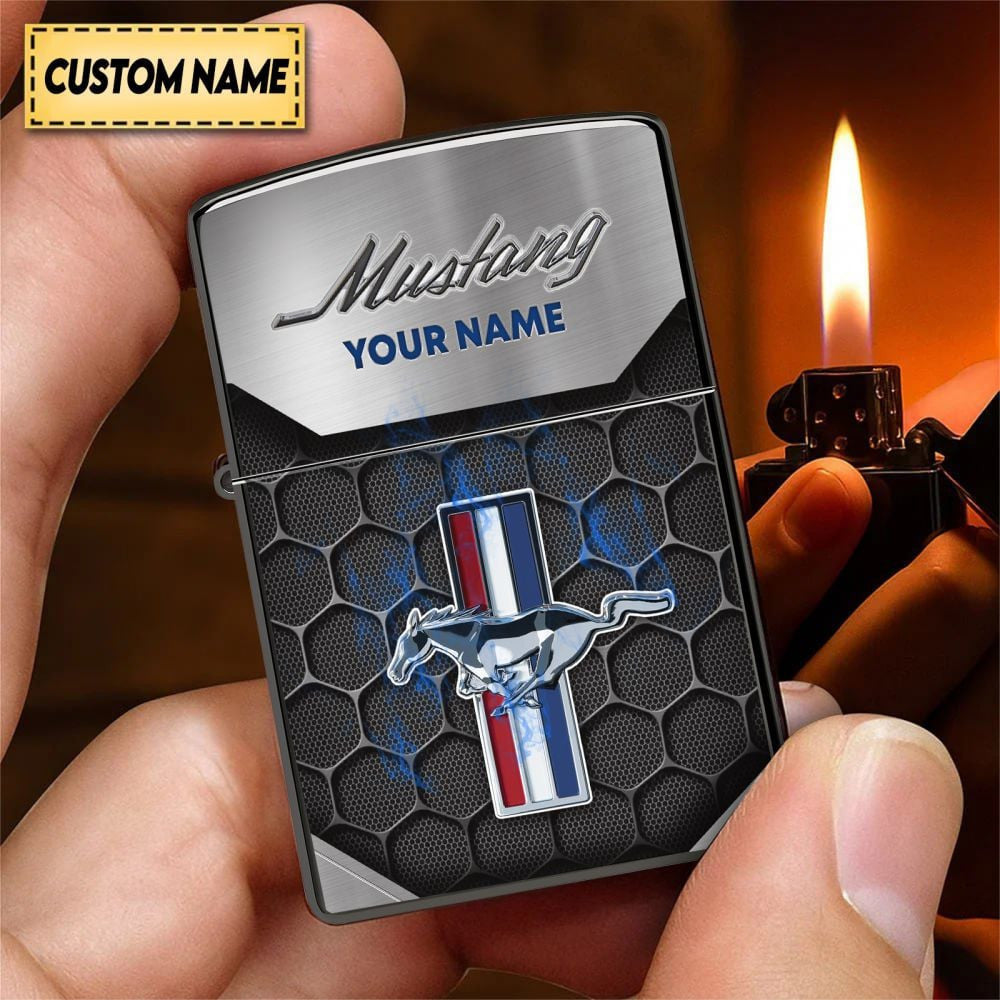 Personalized F Mustang Zippo Lighter