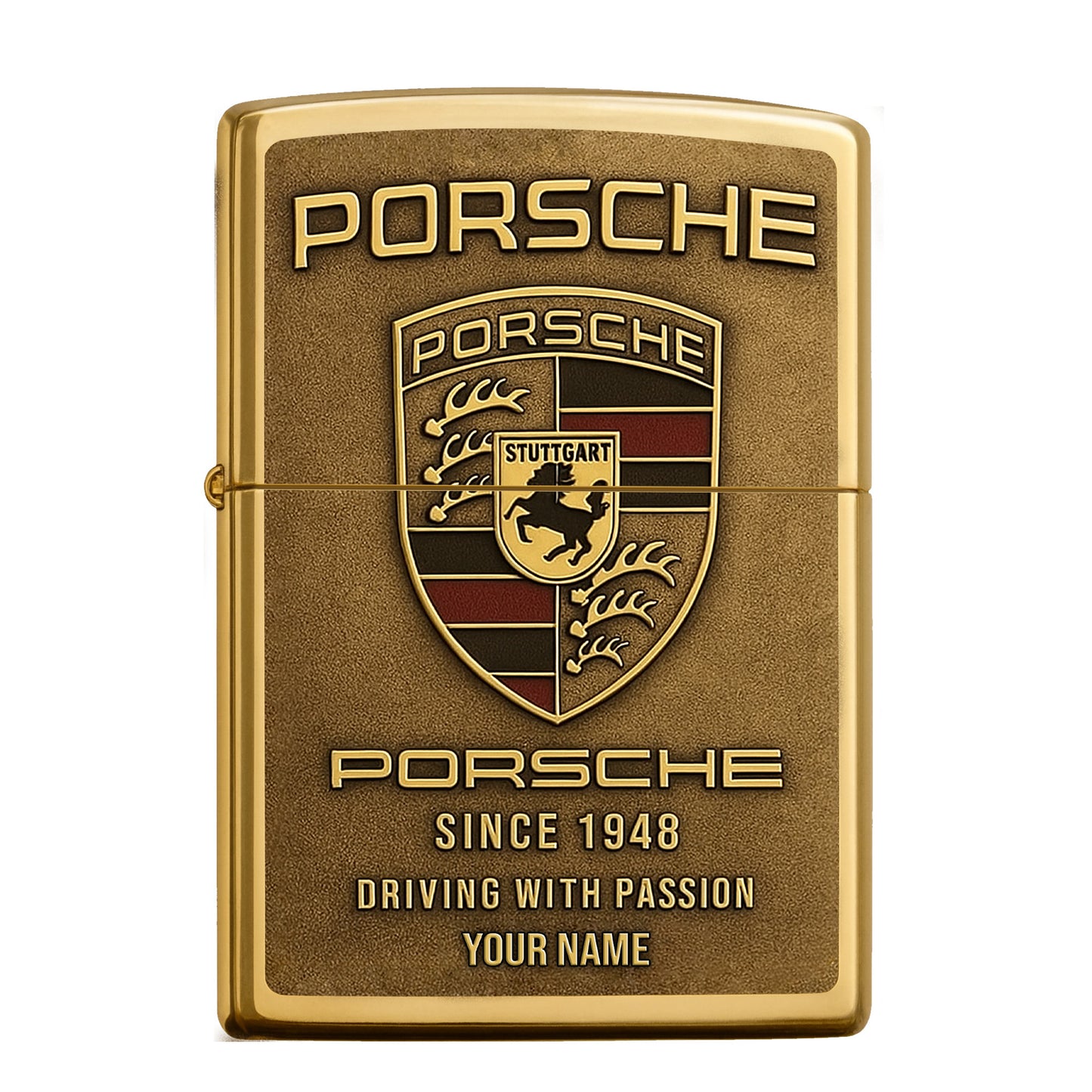 Personalized Pors Golden Vintage Zippo Lighter