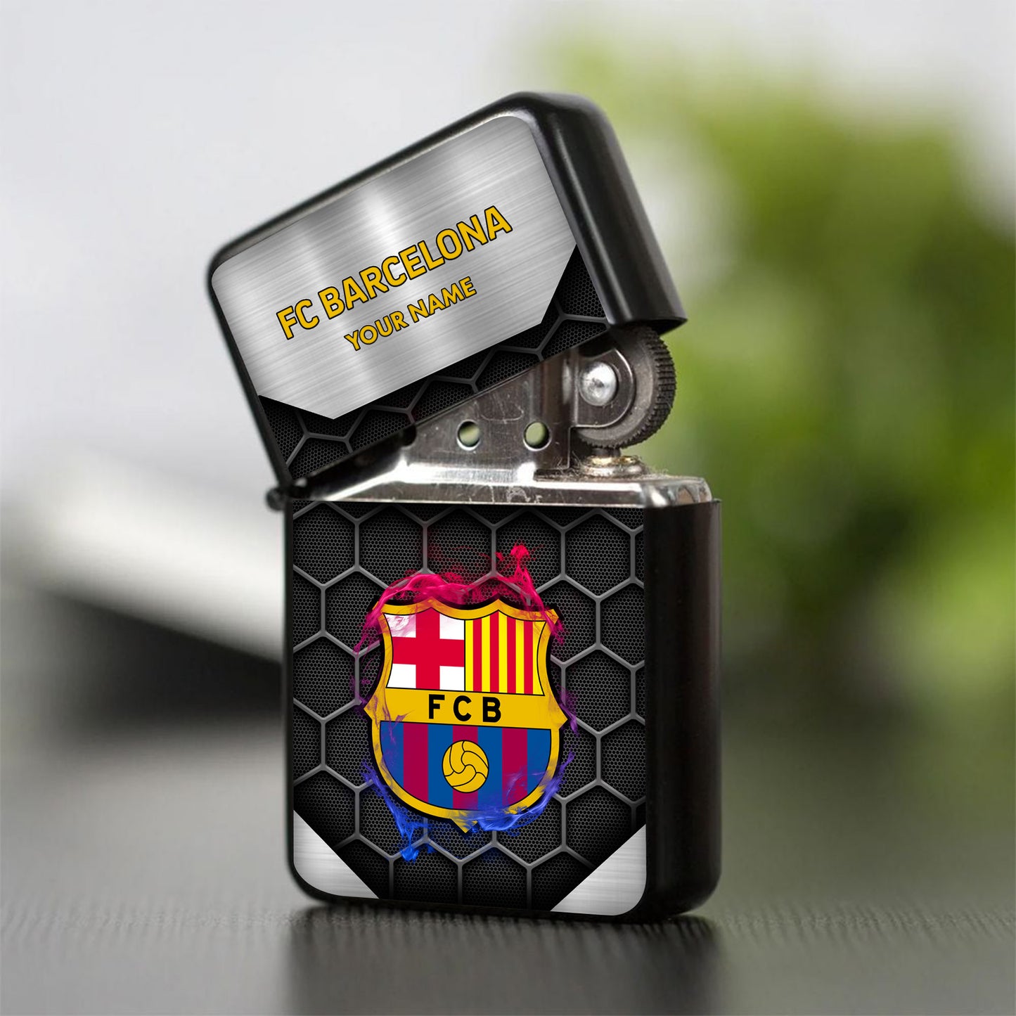 Personalized Barcelona FC Zippo Lighter