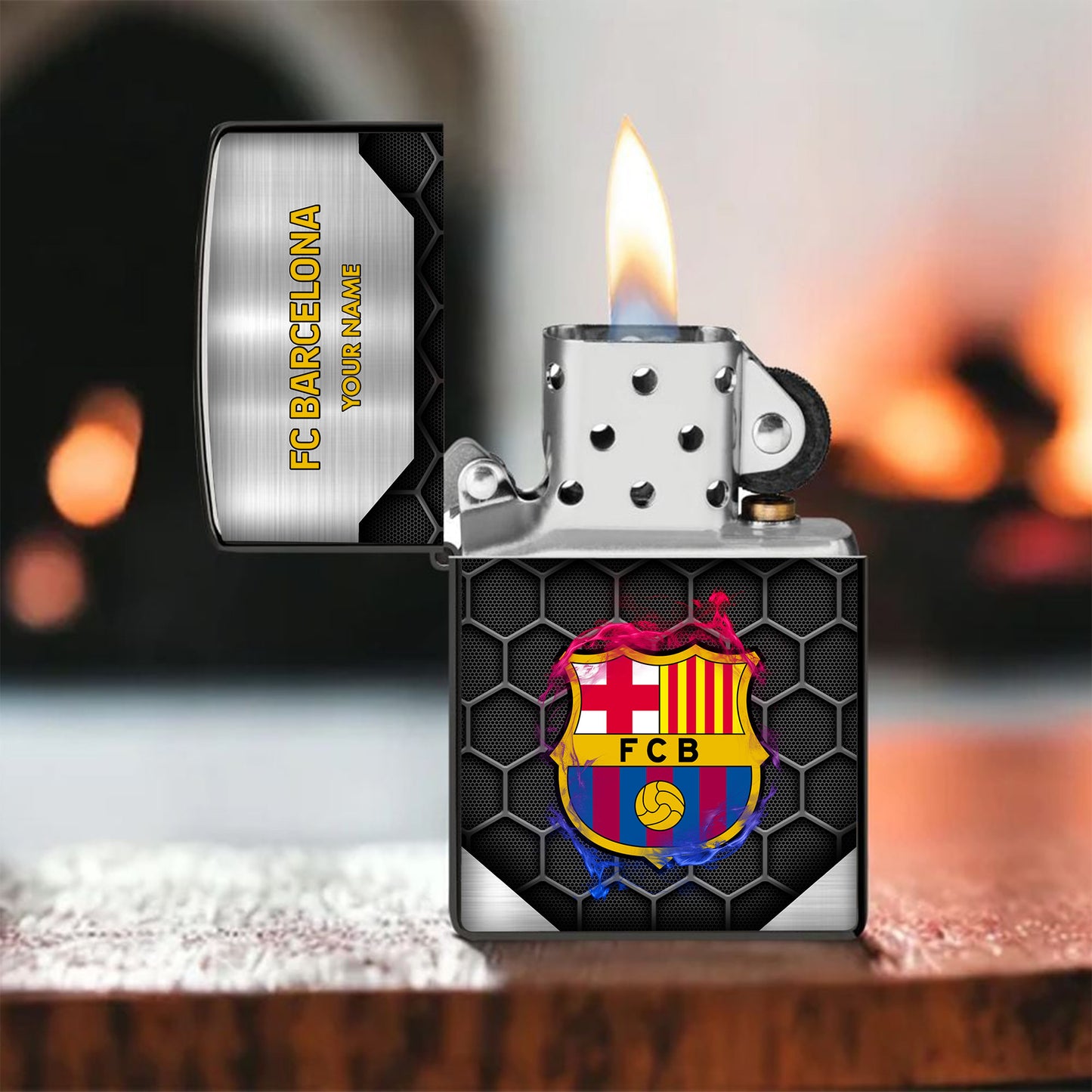 Personalized Barcelona FC Zippo Lighter