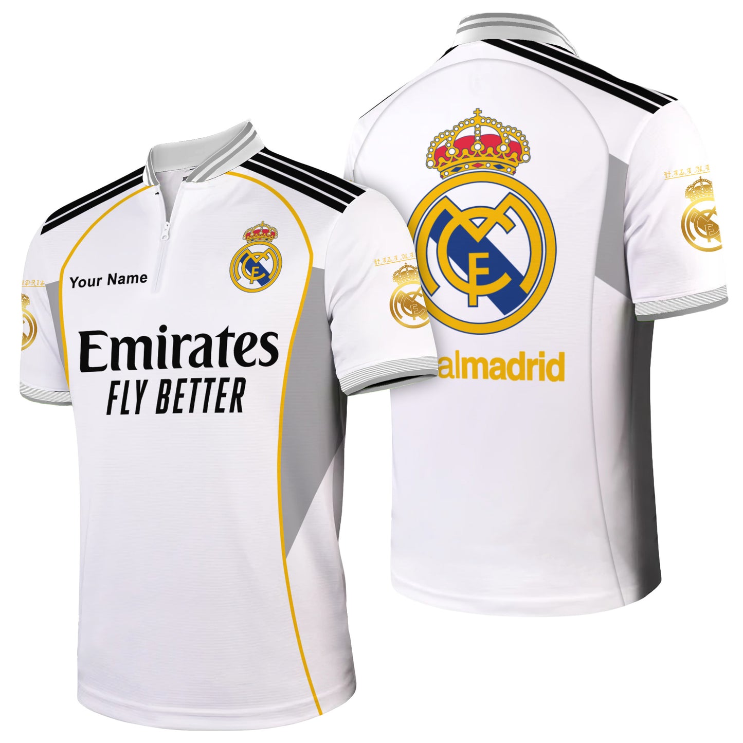 Personalized Real Uniform 3D Full Printing Set , Real Shirt , Hoodie , Short ,Polo ,hawaii