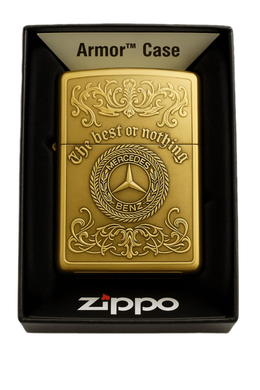 Merc Golden Elegant Zippo Lighter