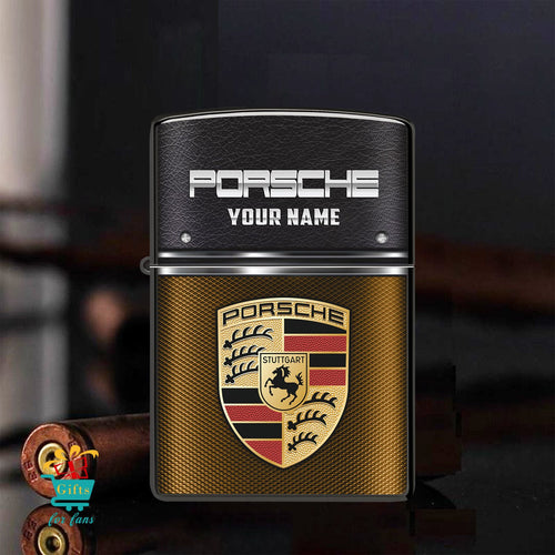 Personalized Pors Leather Zippo Lighter