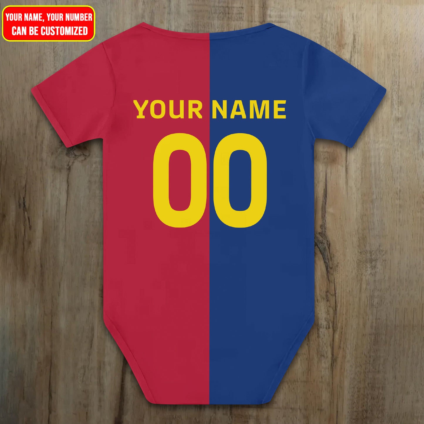 Customized Barca FC Soccer Jersey , Baby Rib Bodysuit Sizes