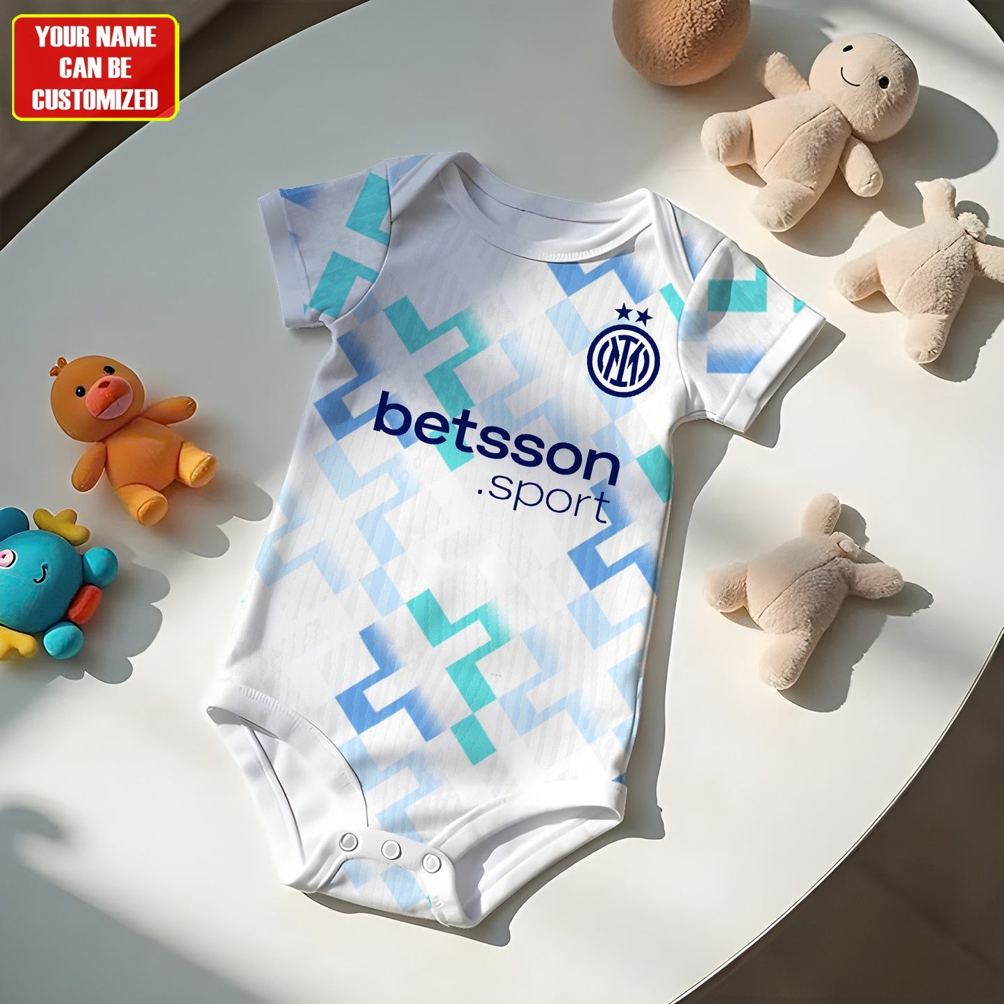 Customized Inter Milan Third Soccer Jersey , Baby Rib Bodysuit Sizes