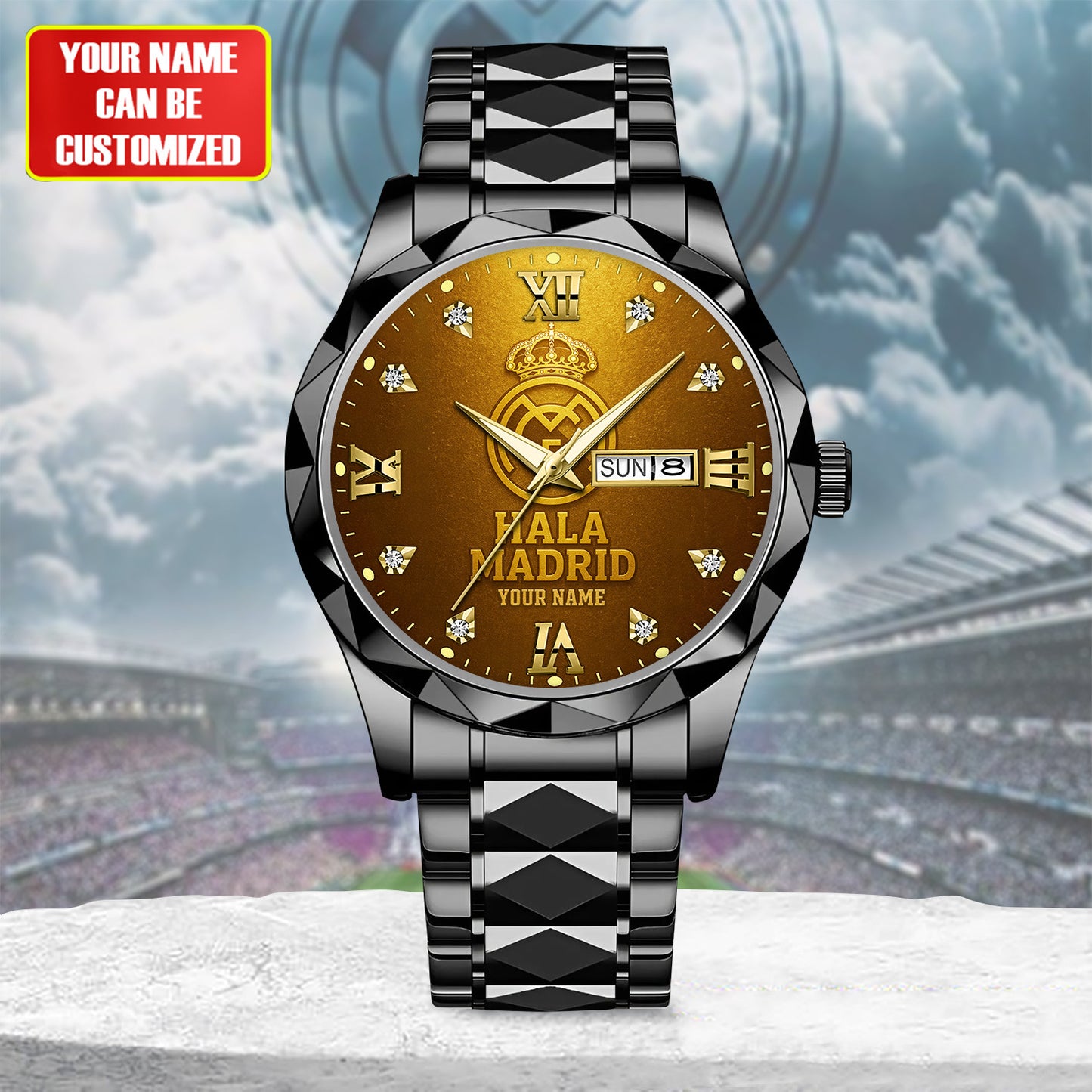 Personalized Real Golden Sport Alloy Charley Watch