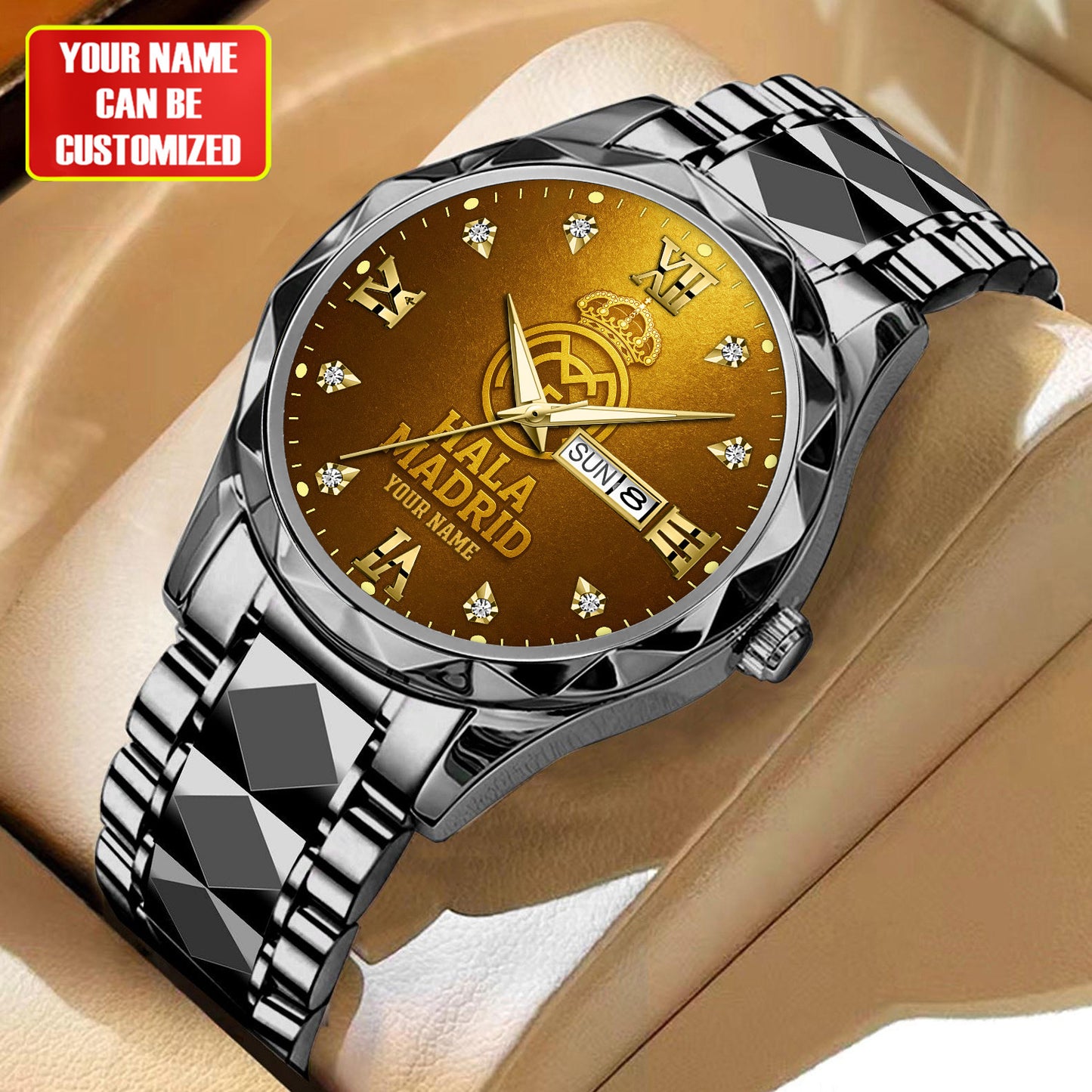 Personalized Real Golden Sport Alloy Charley Watch