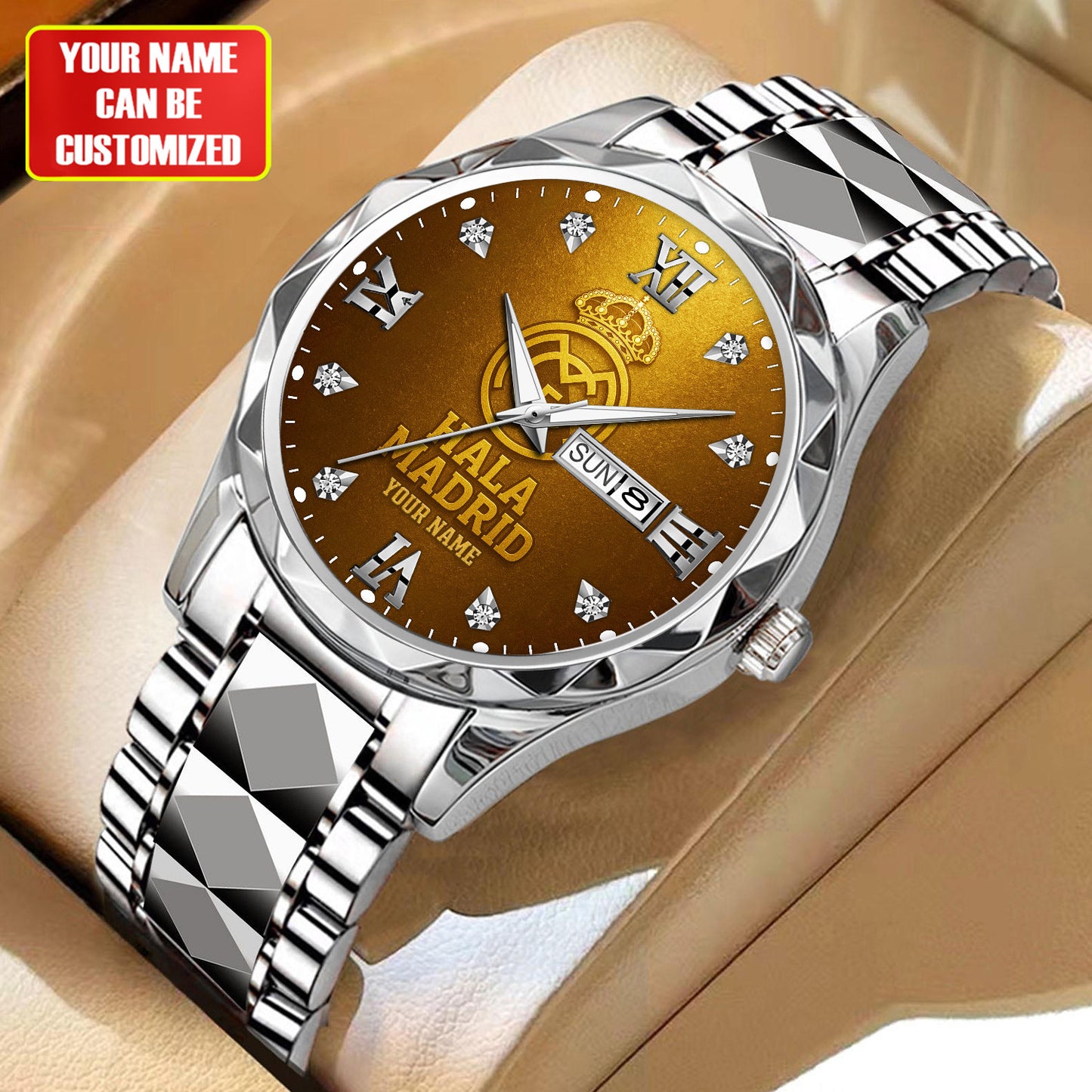 Personalized Real Golden Sport Alloy Charley Watch