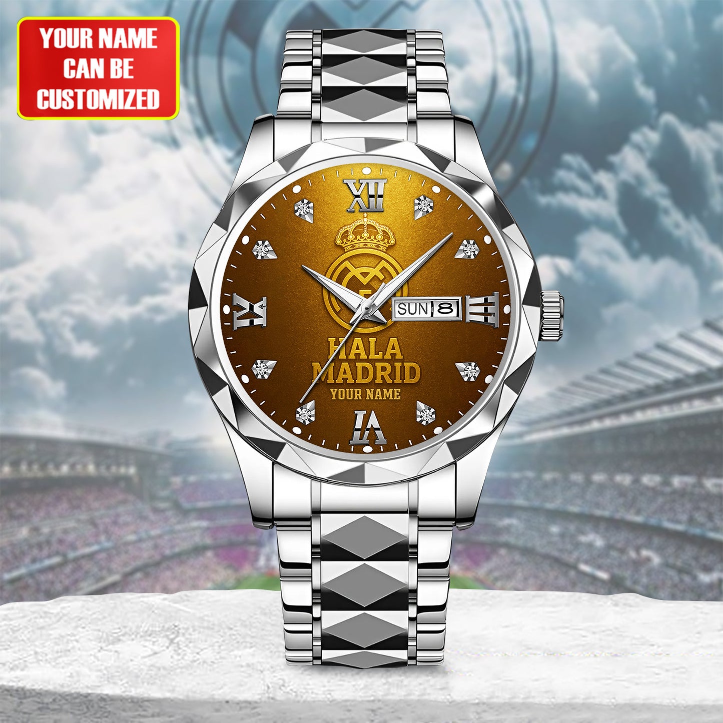 Personalized Real Golden Sport Alloy Charley Watch