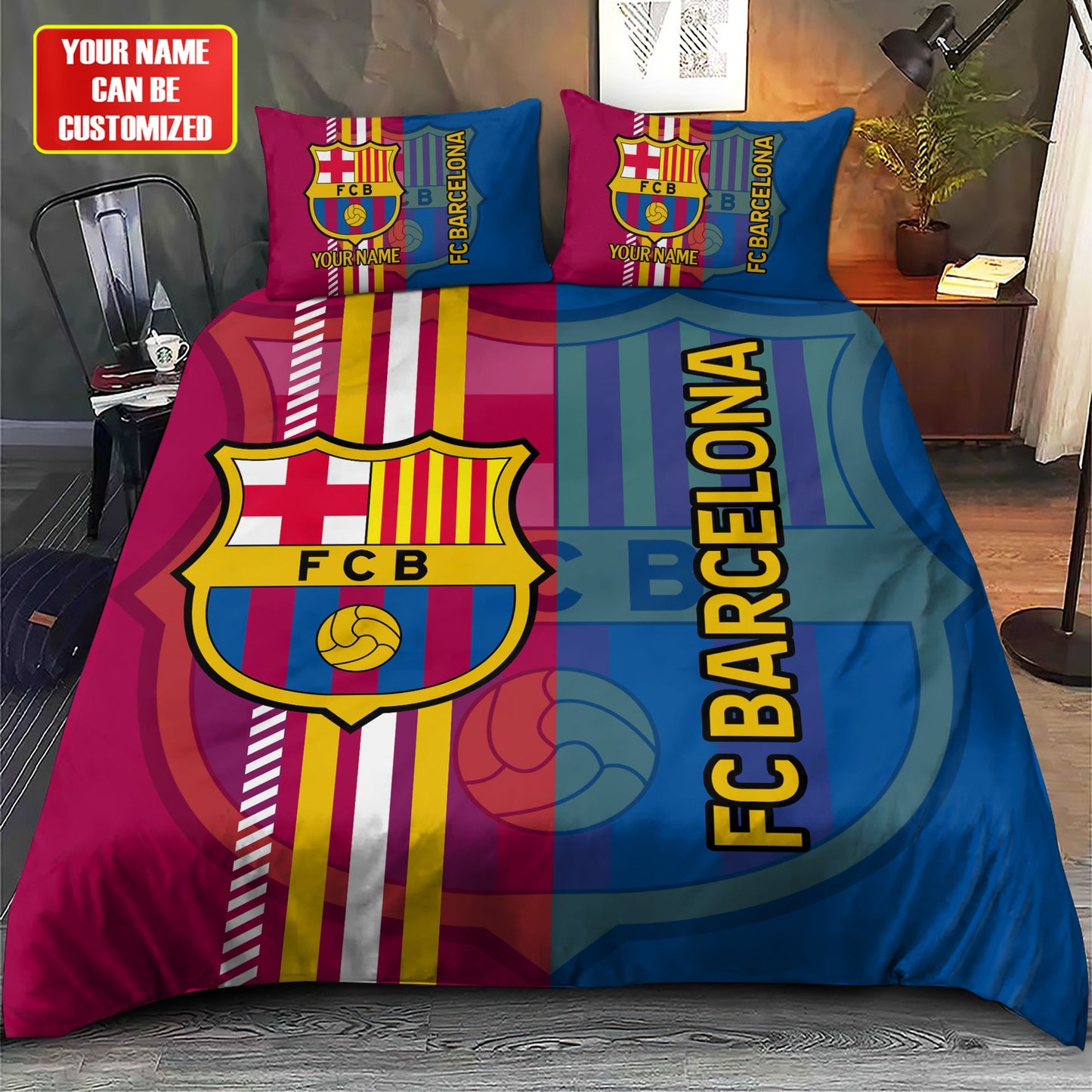 Personalized Barca FC All Over Printed Bedding Set