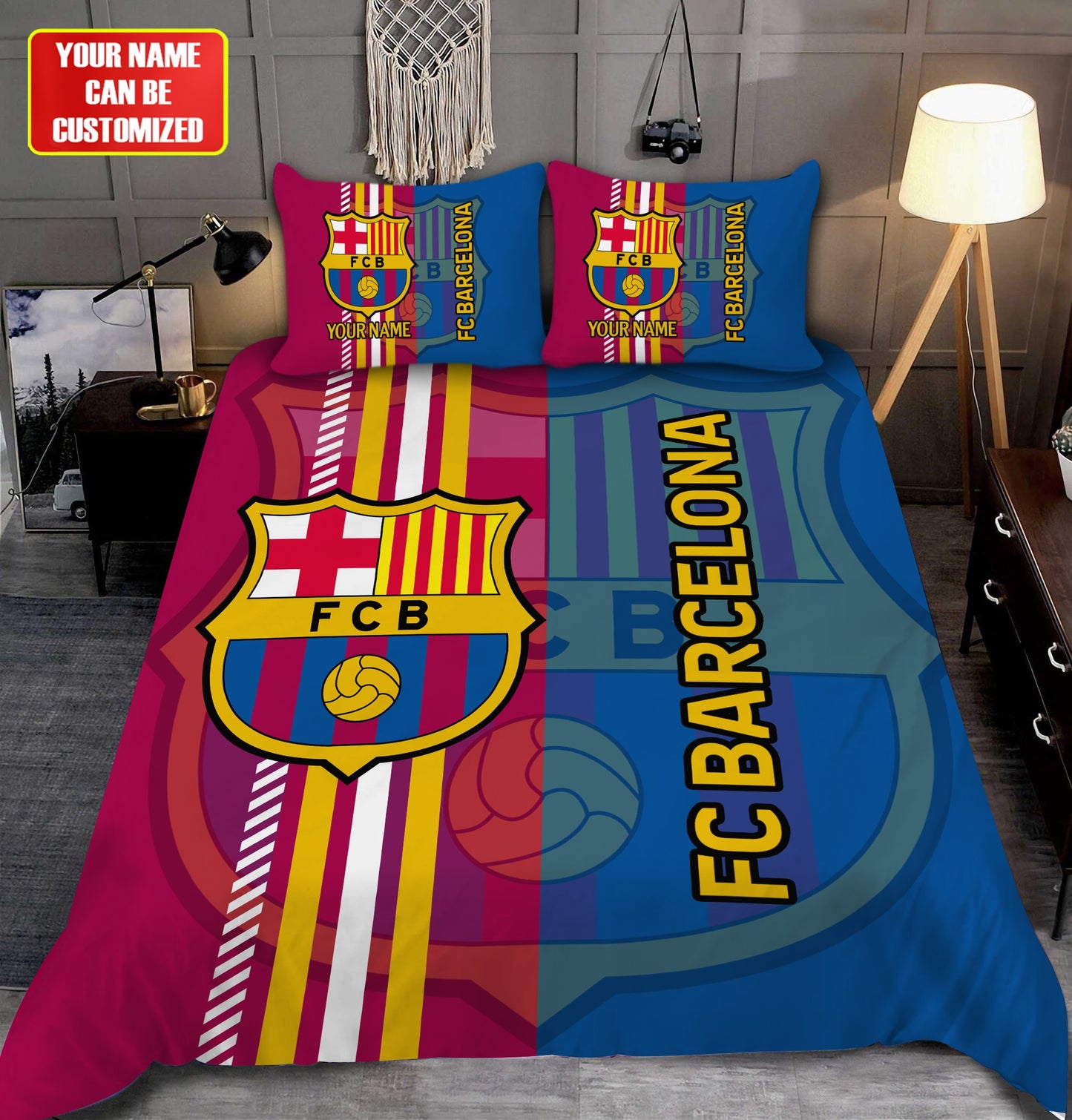 Personalized Barca FC All Over Printed Bedding Set