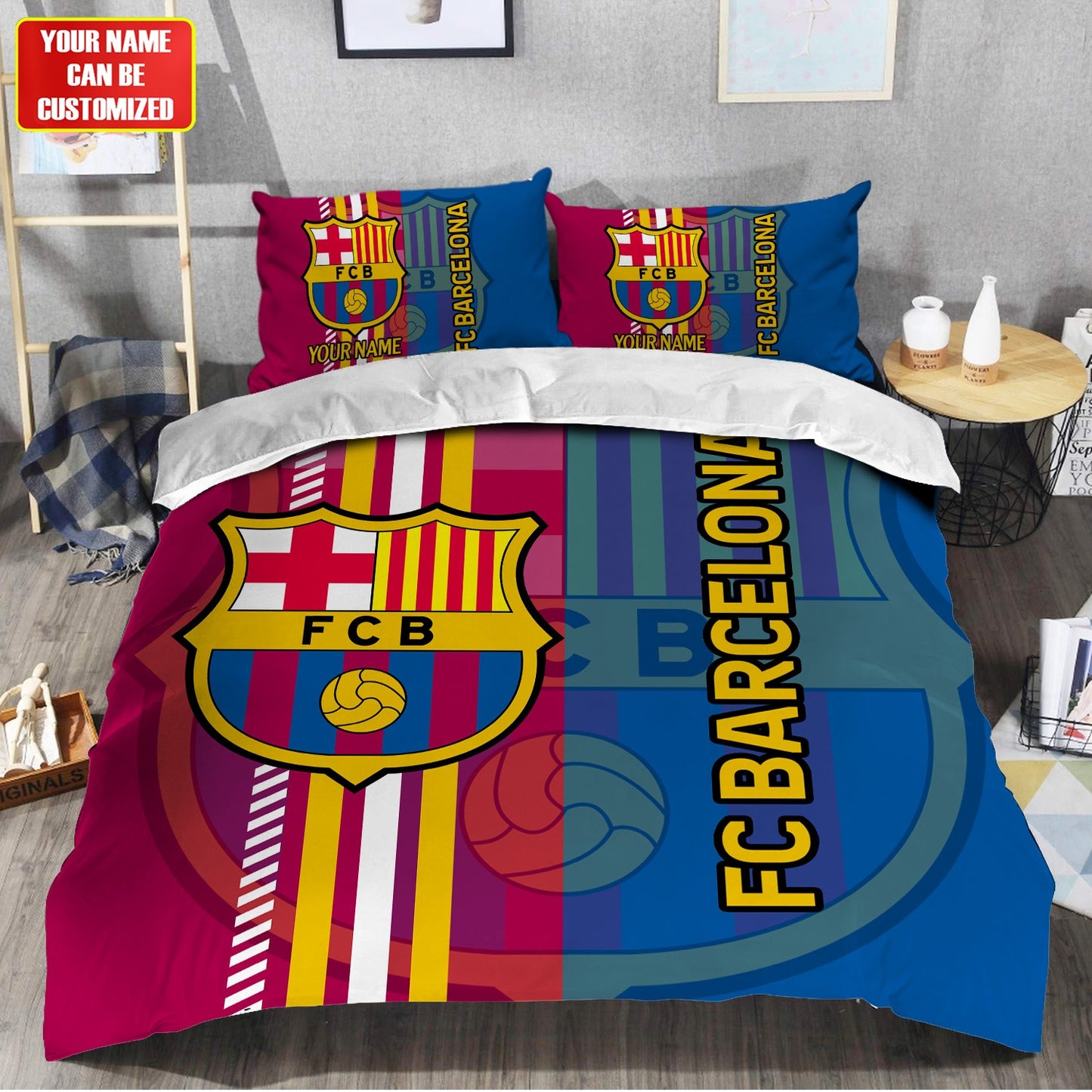 Personalized Barca FC All Over Printed Bedding Set