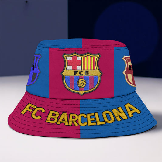 FC Barca Embroidery Pattern Bucket Hat