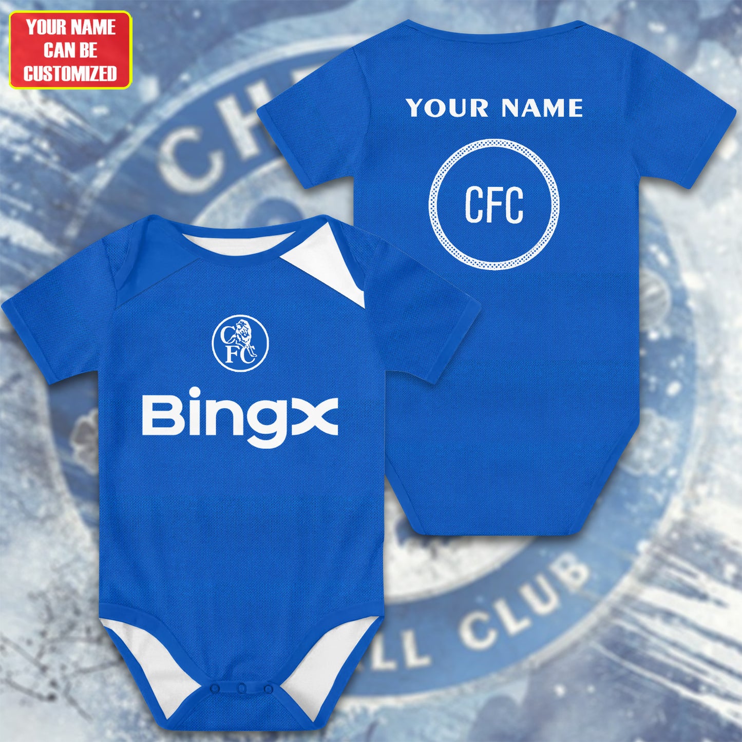 Customized Chelsea Third Strike Soccer Jersey , Baby Rib Bodysuit Sizes