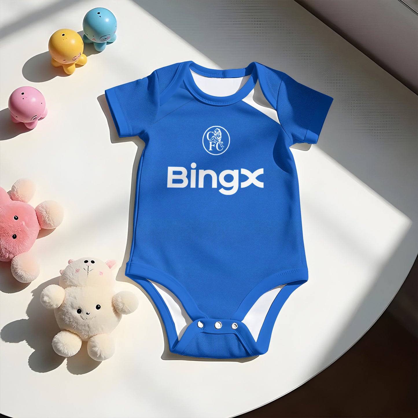 Customized Chelsea Third Strike Soccer Jersey , Baby Rib Bodysuit Sizes