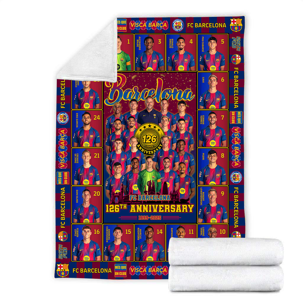 Barca Anniversary 3D Fleece Blanket