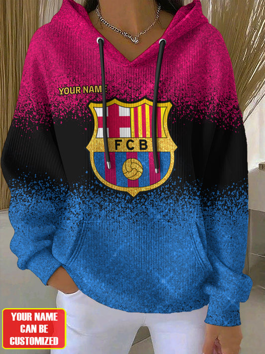 Personalized Barca All Over Print Casual Hoodie