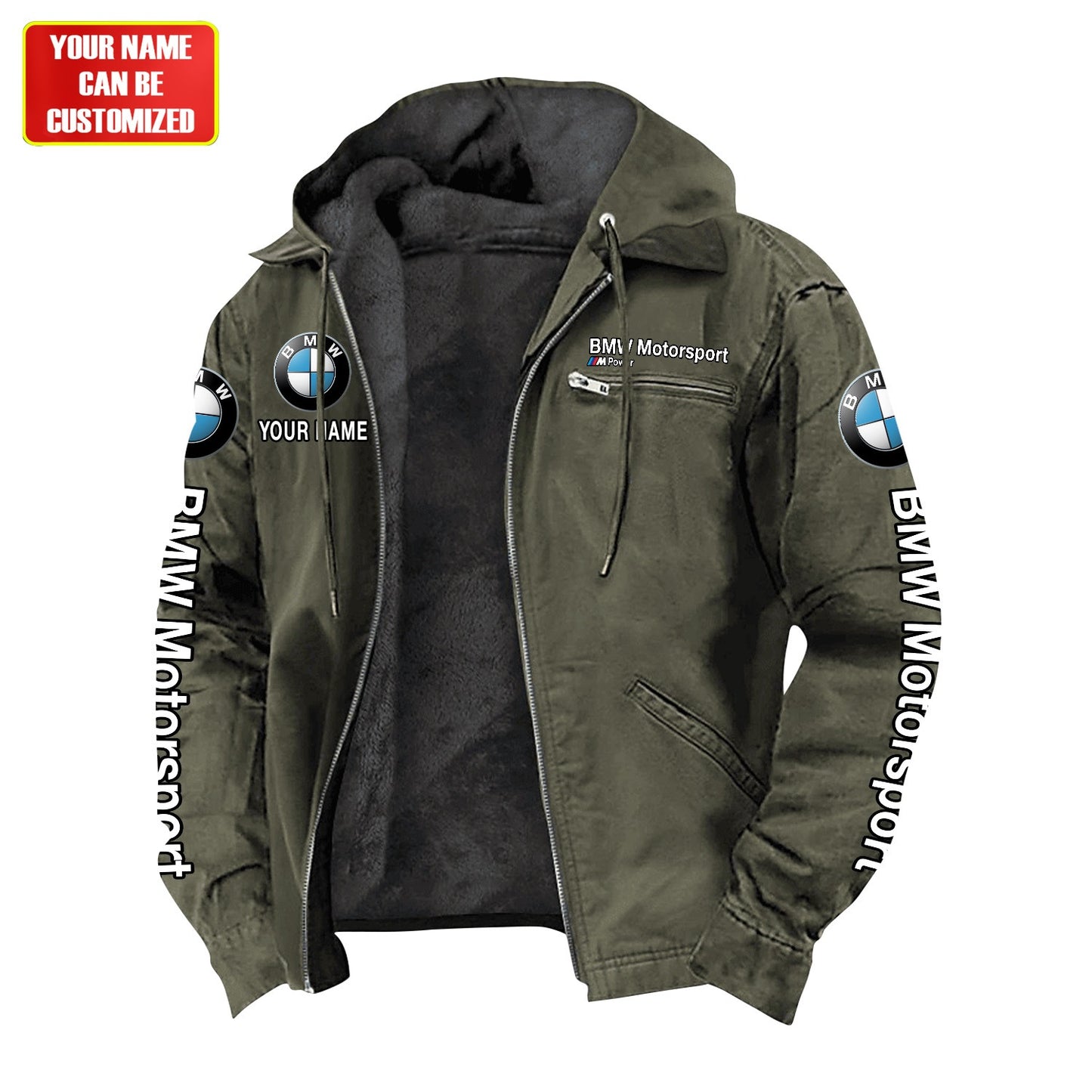 Personalized BW Motorsport Fur lining Paddle Jacket P150905