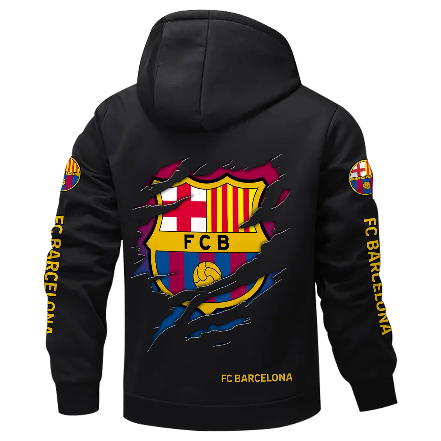 Personalized Barca FC Fleece 3D Unisex Hooded Jacket