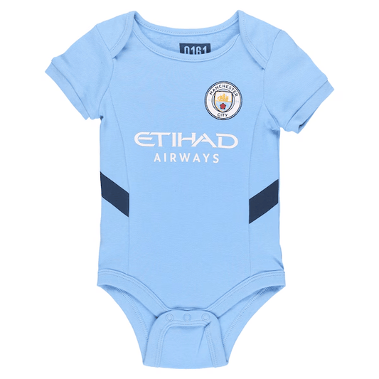 Customized Man City Soccer Jersey , Baby Rib Bodysuit Sizes V2