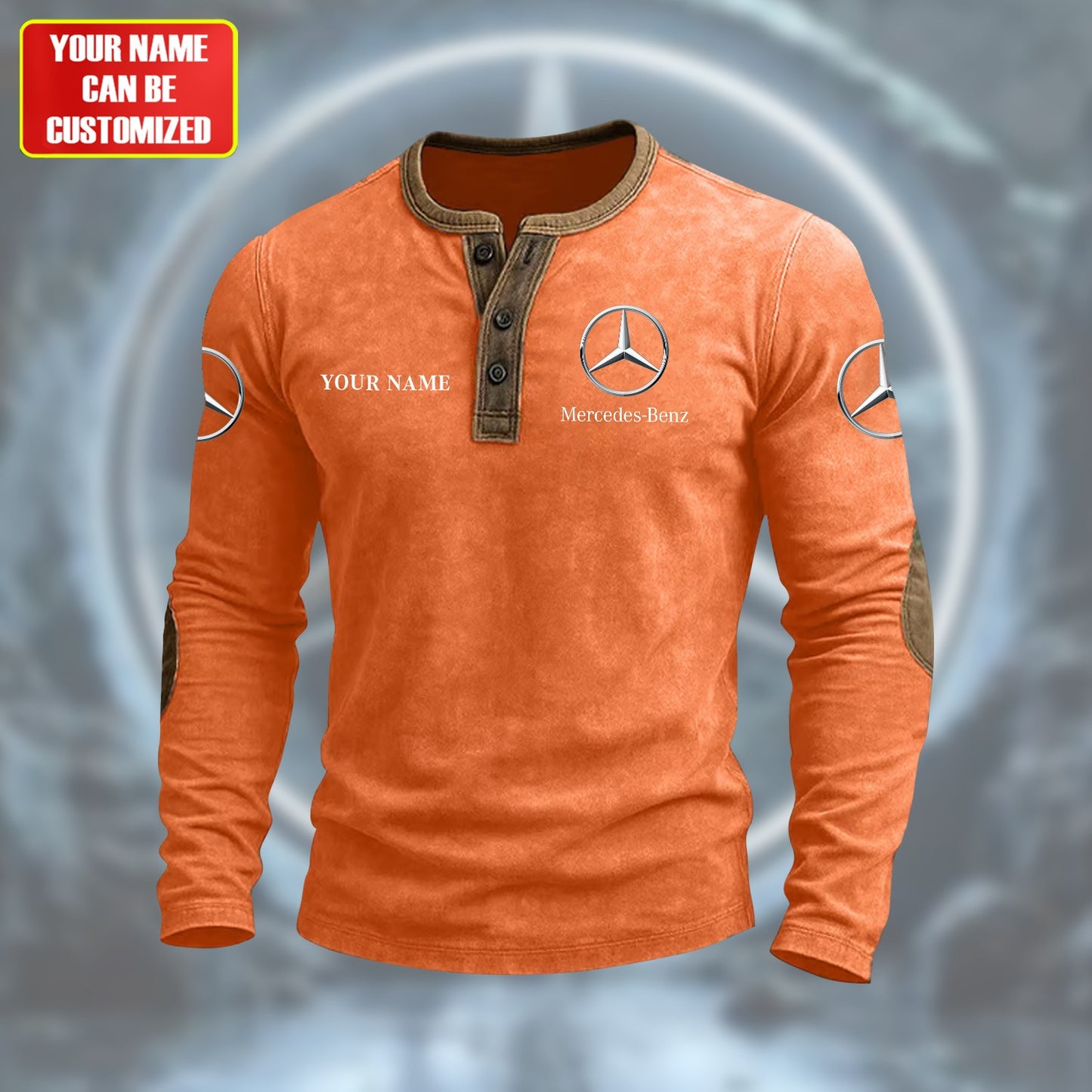 Personalized Merc Vintage Henley Shirt