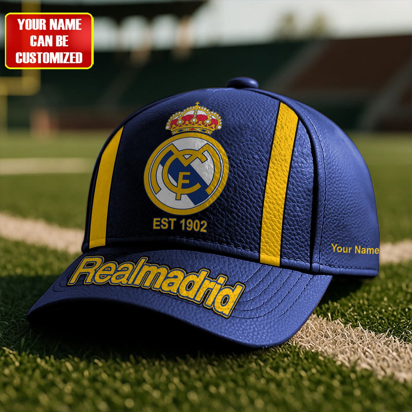 Personalized Real Leather Pattern Classic Cap