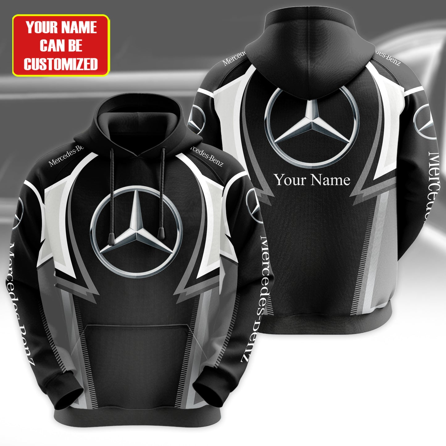 Personalized Merc Luxury 3D All over Printed Hoodie and Sweatpants set