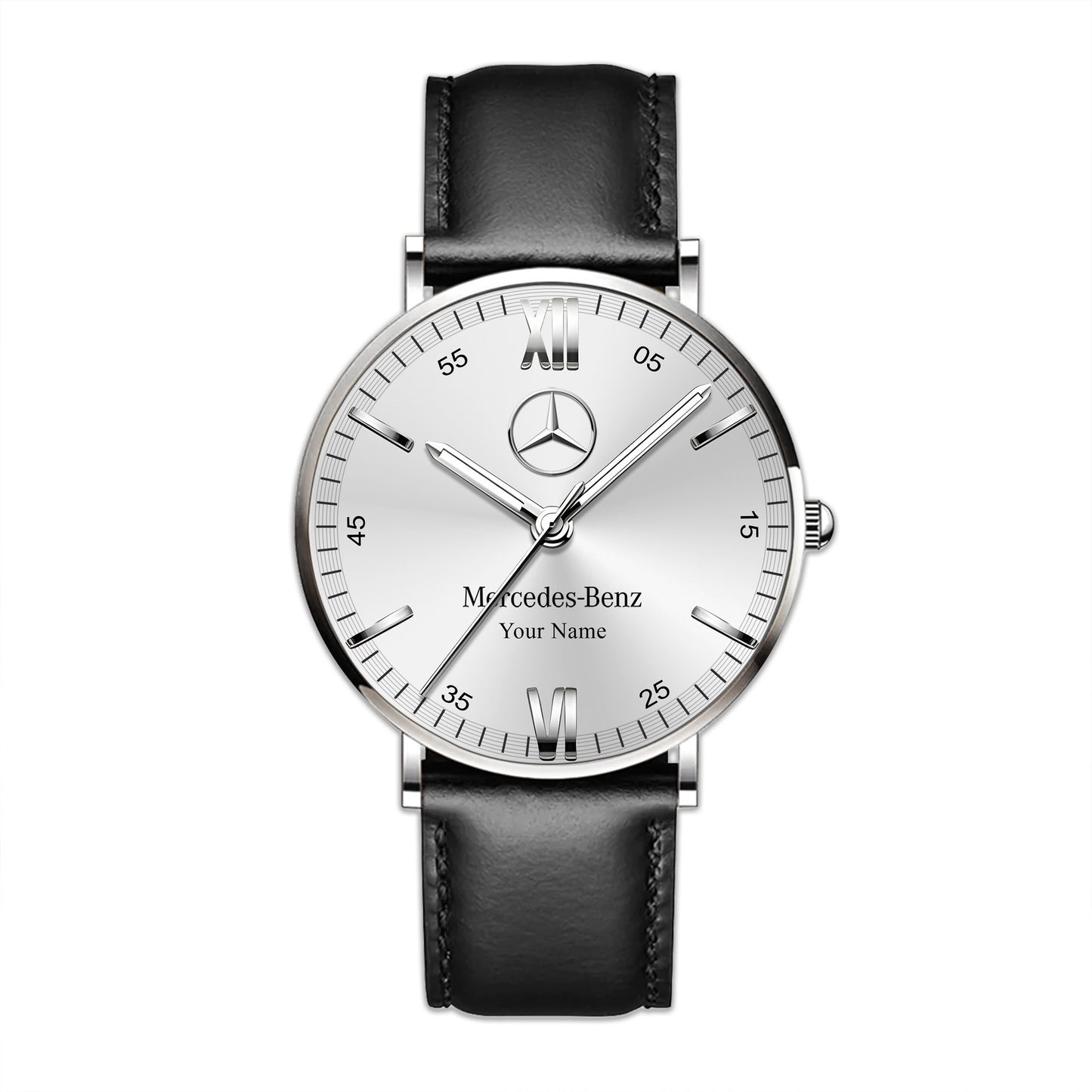 Personalized Merc OLRVS Quartz Leather Watch P150914