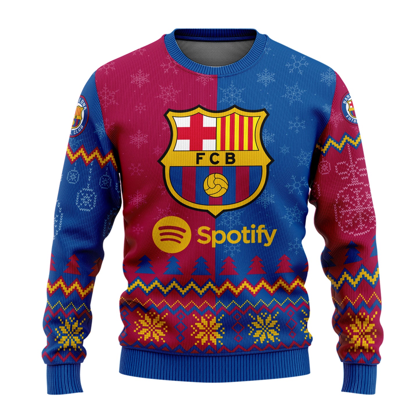 Barça FC Ugly Christmas Sweater , Unisex Wool Sweater