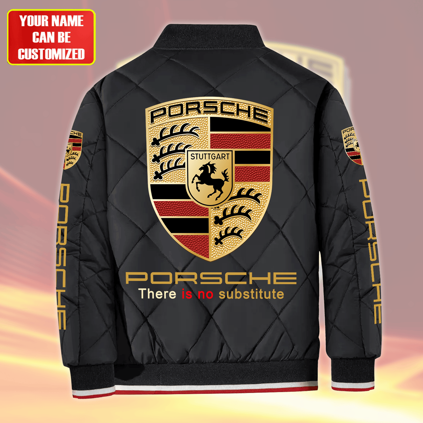 Personalized Pors Sport Puffer Bomber Jacket