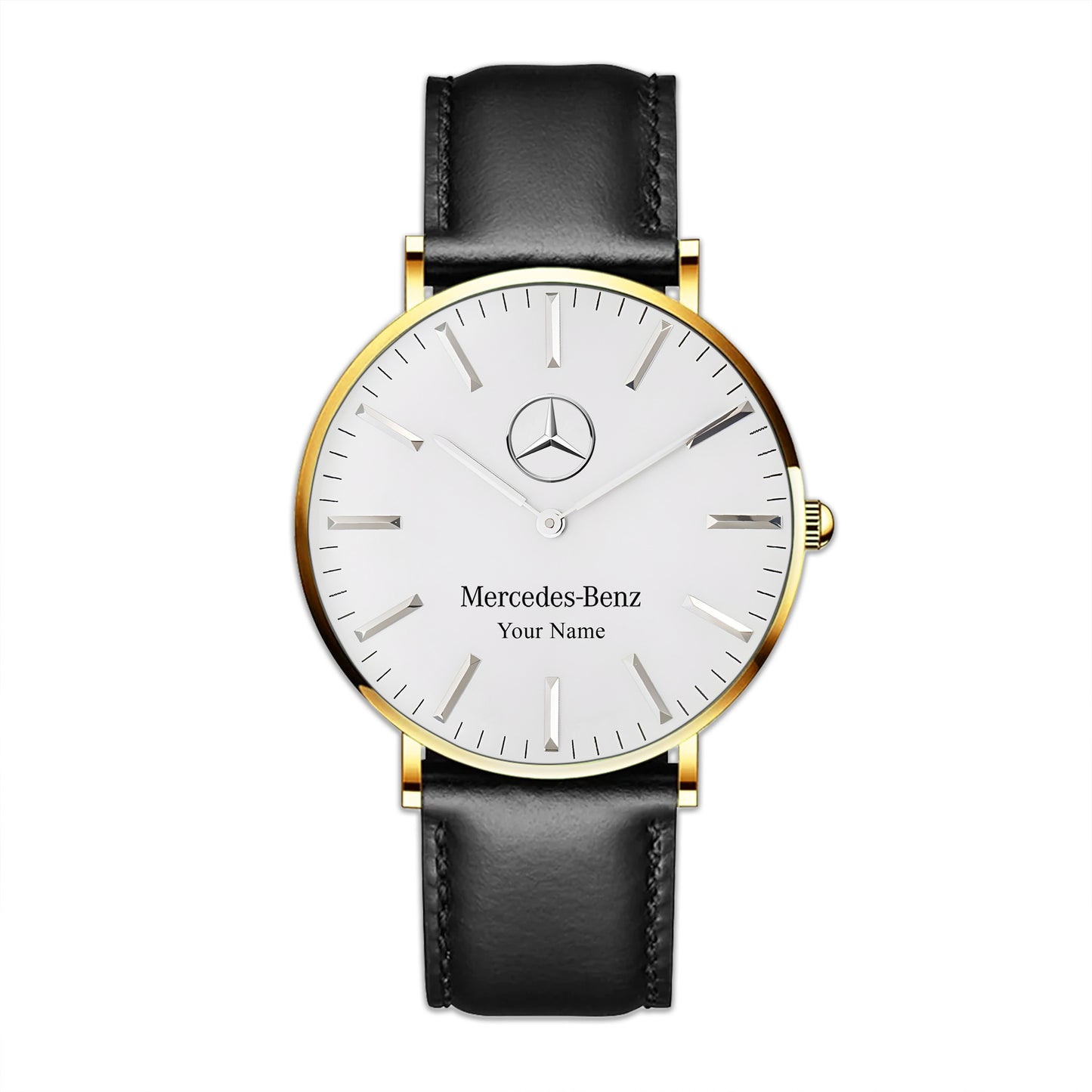 Personalized Merc Minimalist Quartz Leather Watch Q220901