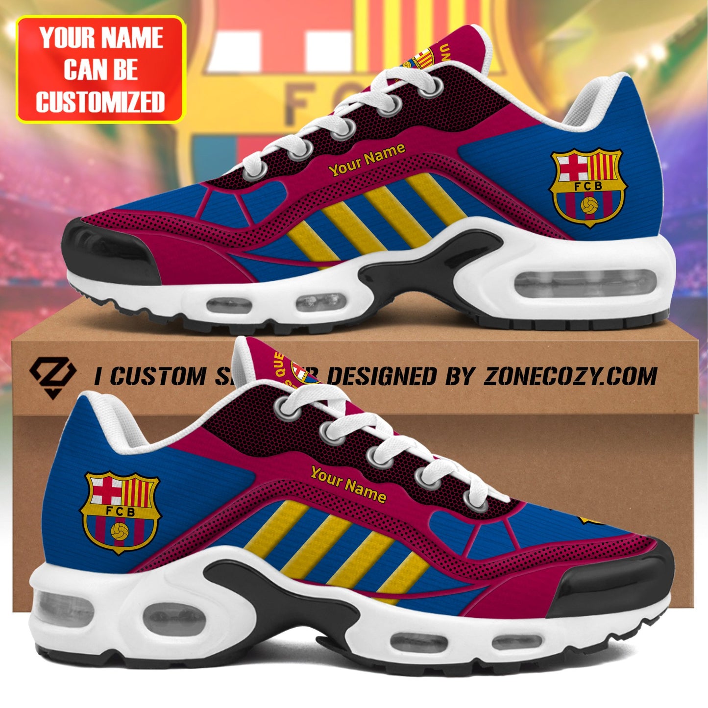Personalized Barca FC Sport Air Cushion Sneaker V2