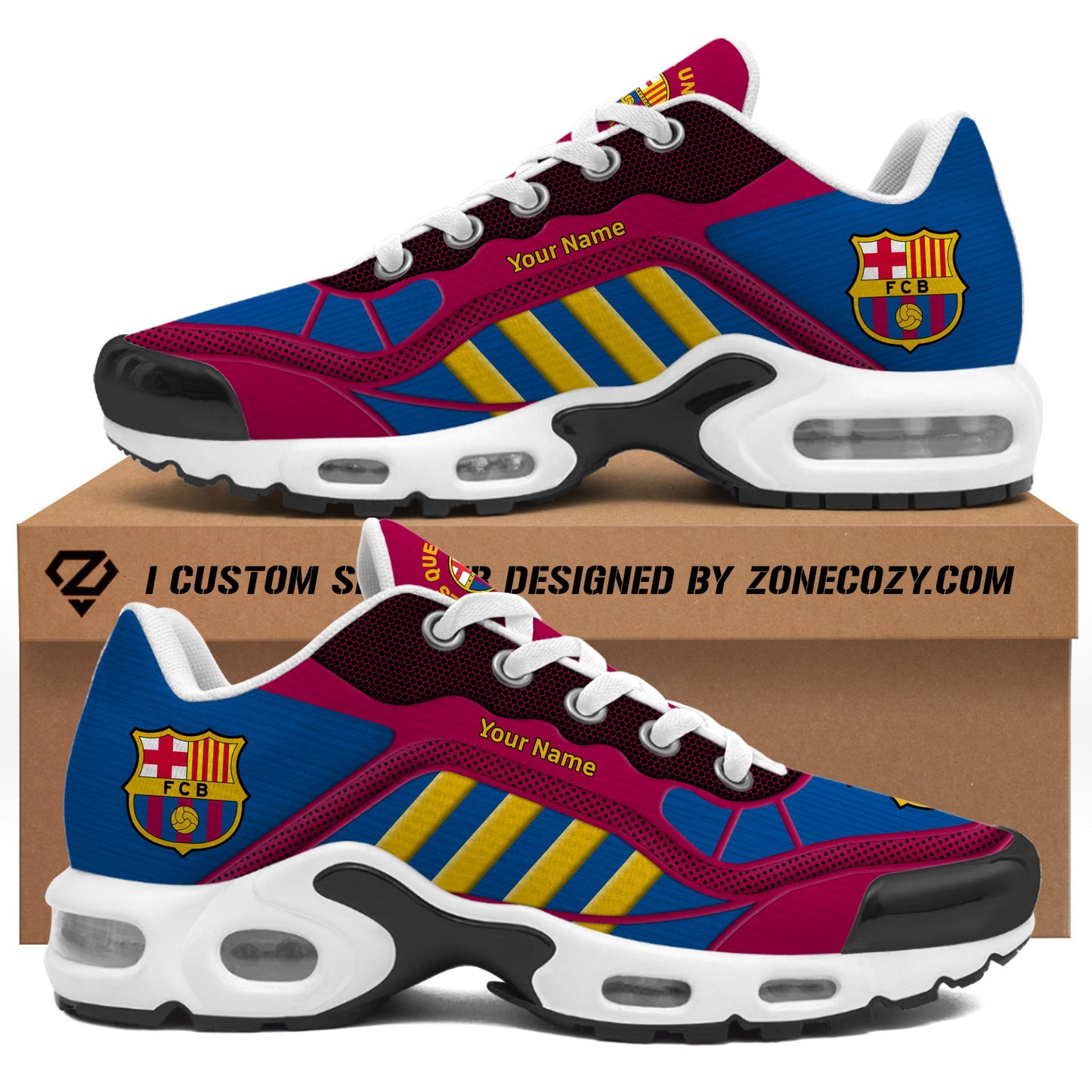 Personalized Barca FC Sport Air Cushion Sneaker V2