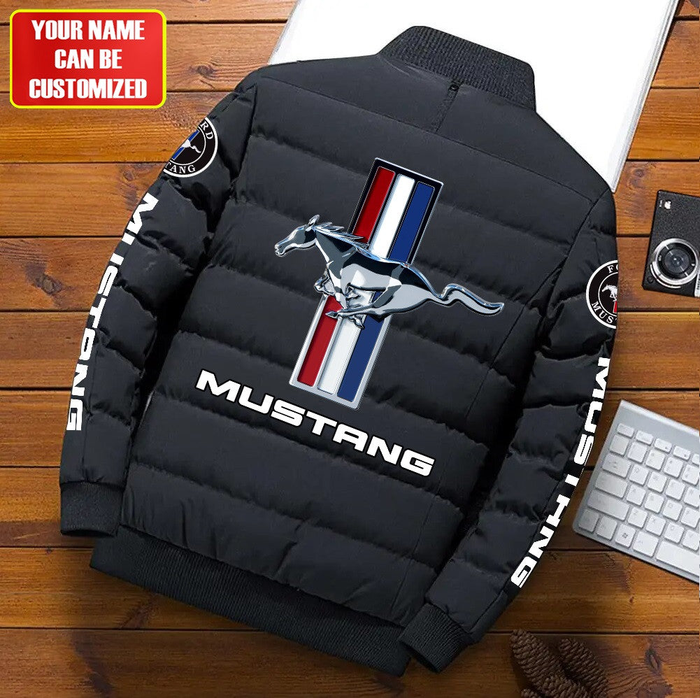 Personalized F Mustang Puffer Jacket Q230906