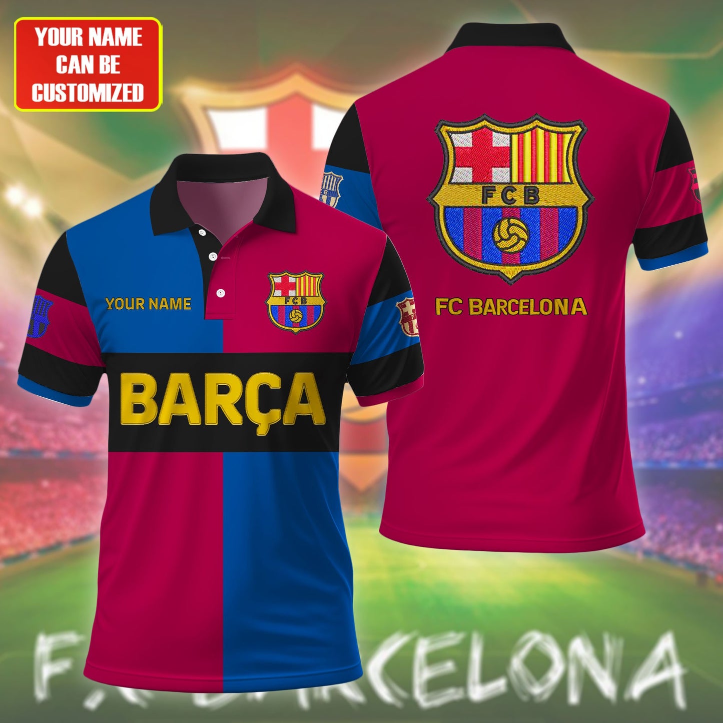 Personalized Barca Embroidery 3D Full Printing Set , Barca FC Shirt , Zipper Polo, Hoodie , Short , Polo , hawaii