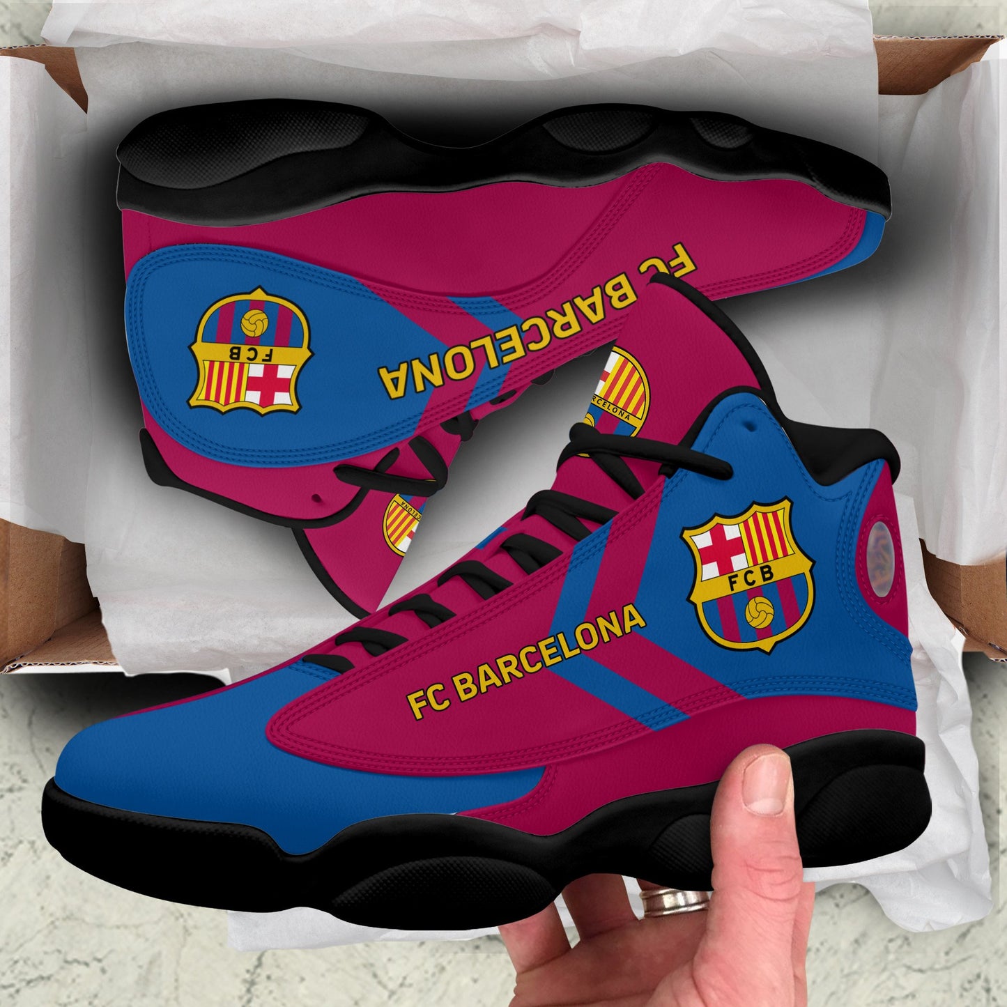 Personalized Barca AJD13 Custom Sneaker P250905