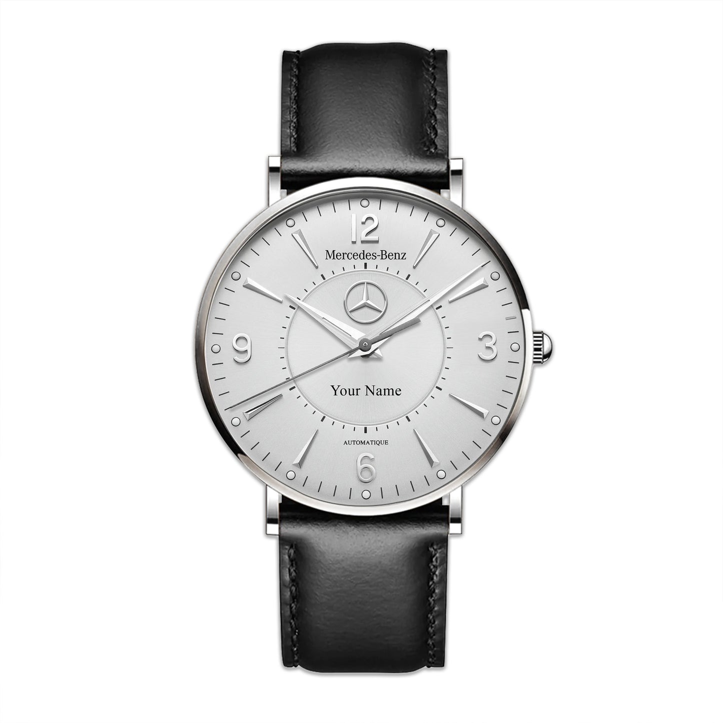 Personalized Merc Coultre Quartz Leather Watch