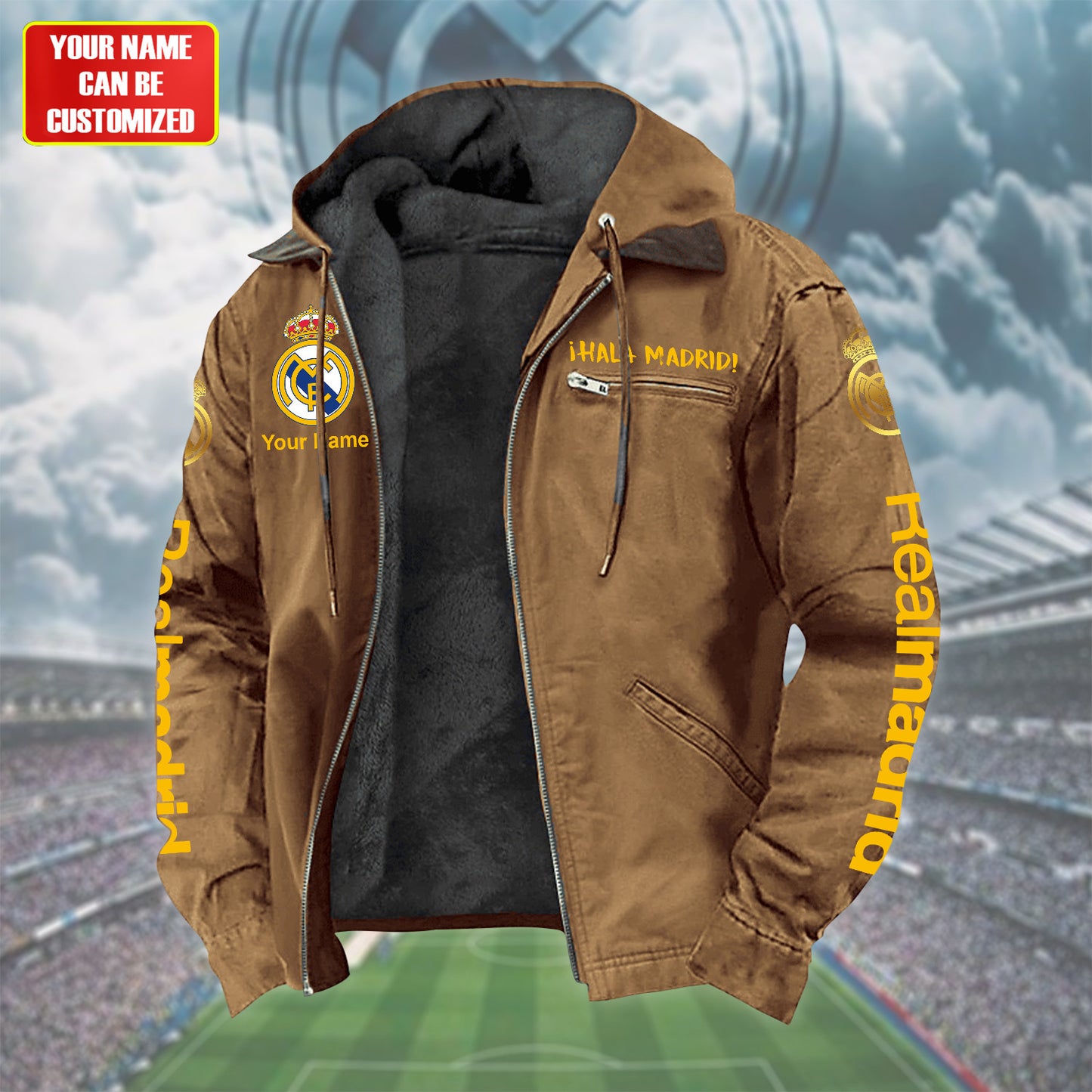 Personalized Real CF Fur lining Paddle Jacket