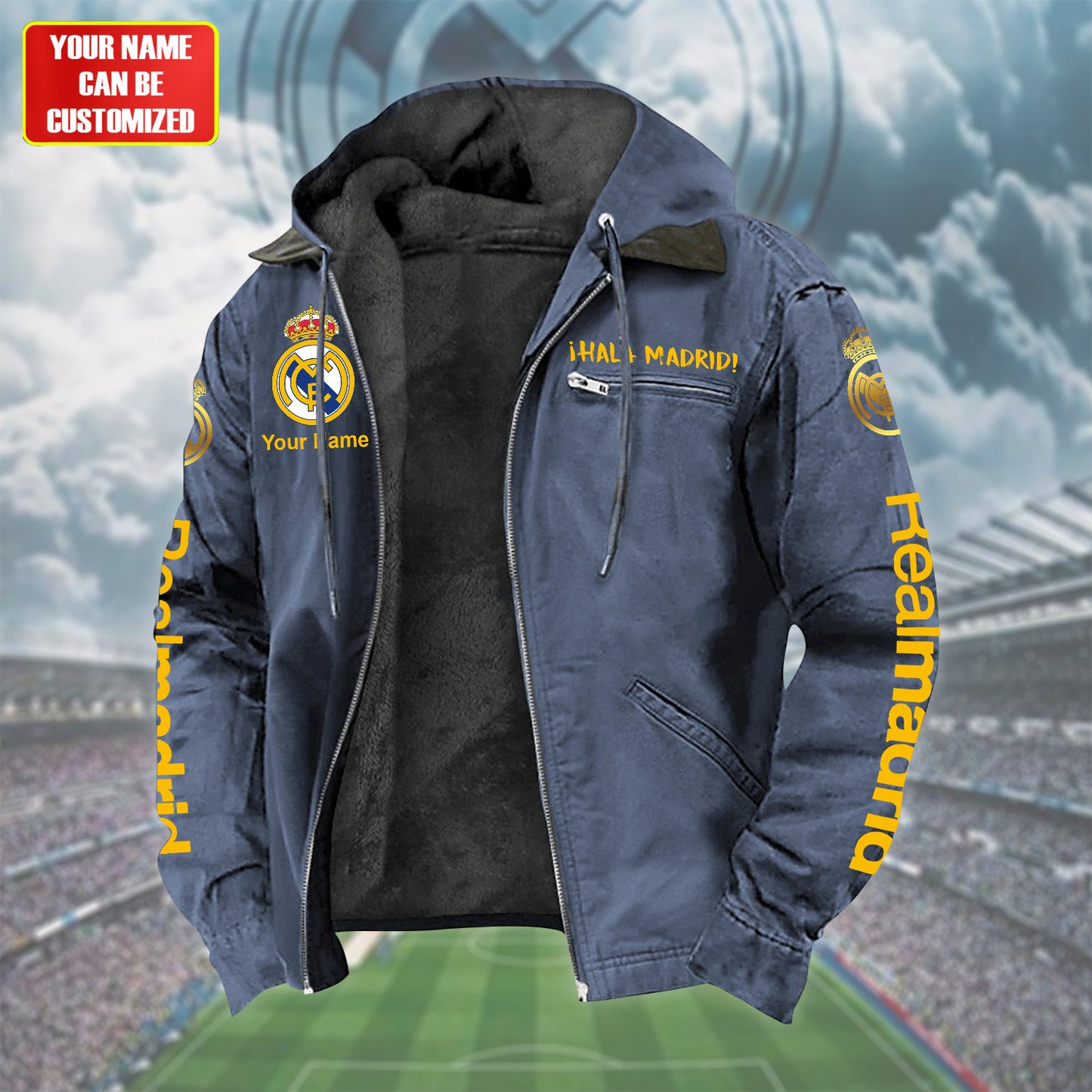 Personalized Real CF Fur lining Paddle Jacket