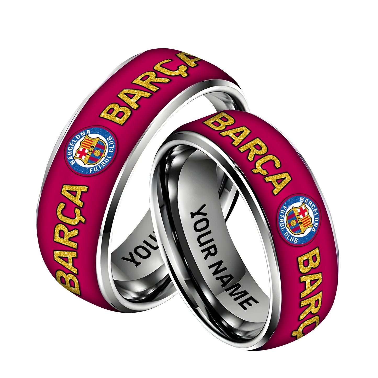 Personalized Barca FC Custom Alloy Ring