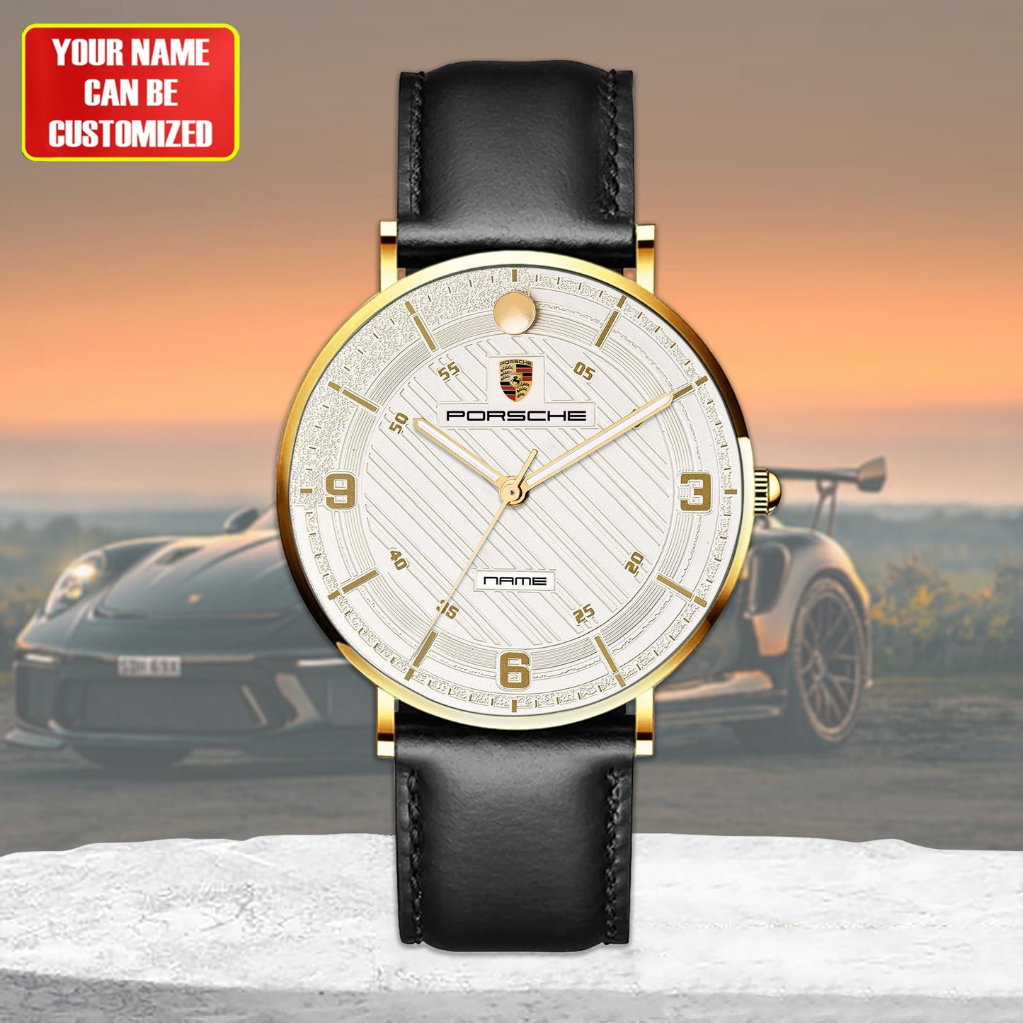 Personalized Pors Carlington Leather Watch Q290904