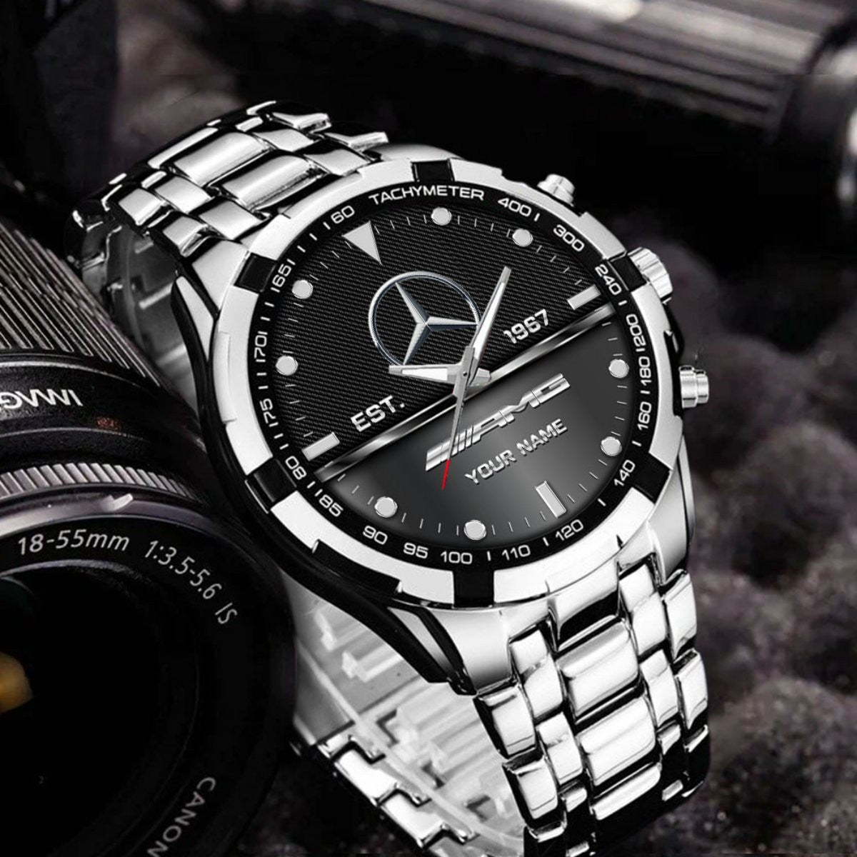 Personalized Merc AMG EST 1967 Alloy Quartz Watch