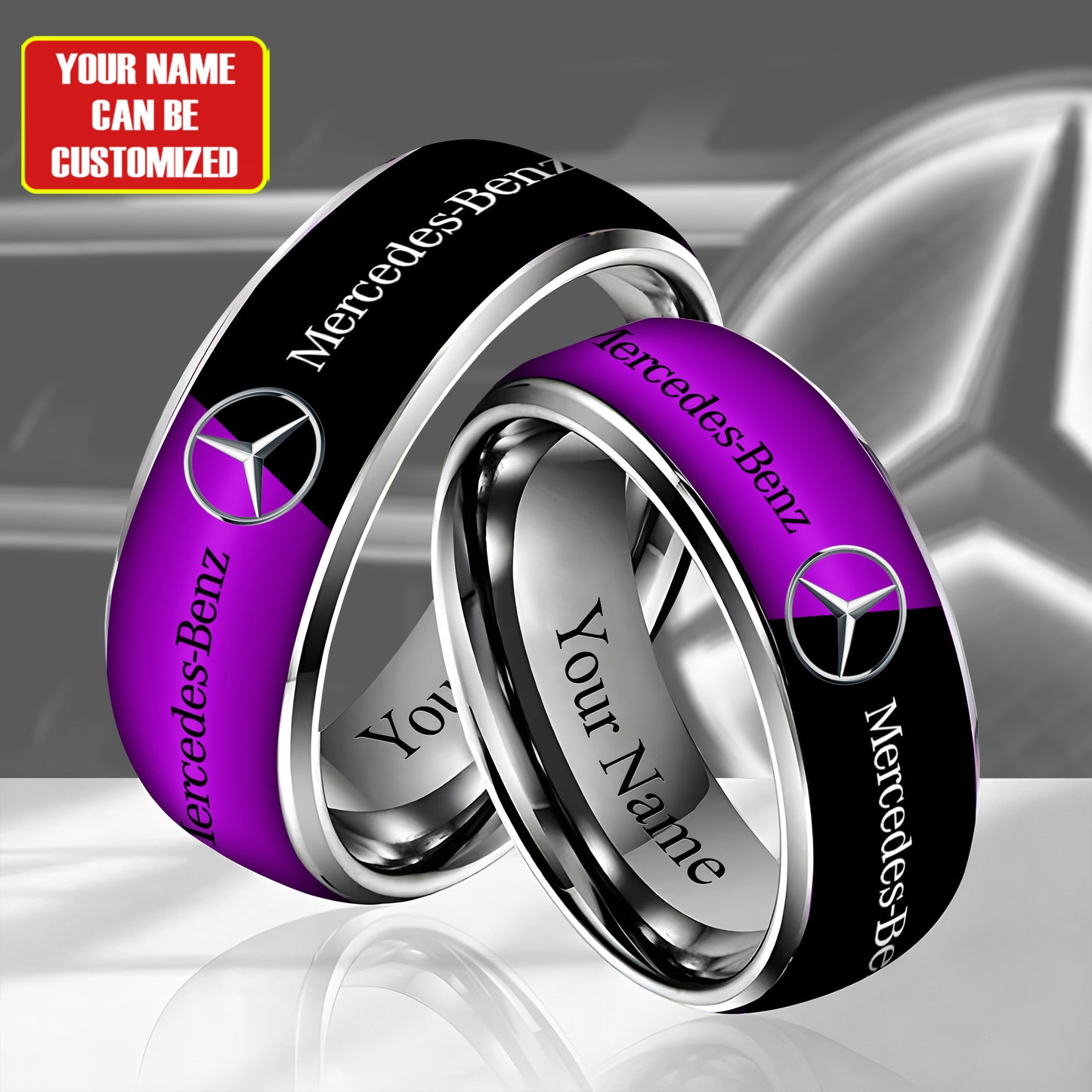 Personalized Merc Luxury Alloy Ring