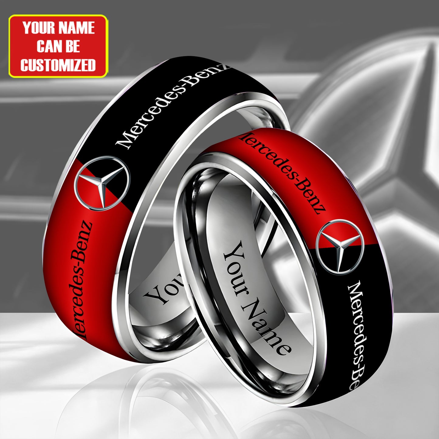 Personalized Merc Luxury Alloy Ring