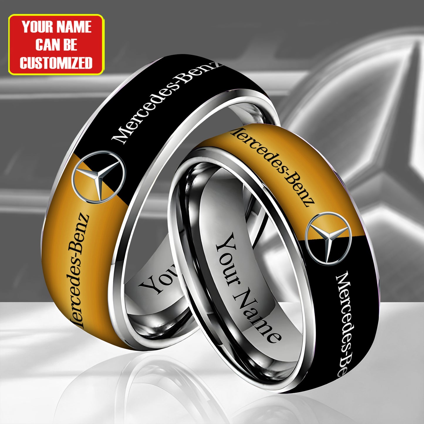 Personalized Merc Luxury Alloy Ring