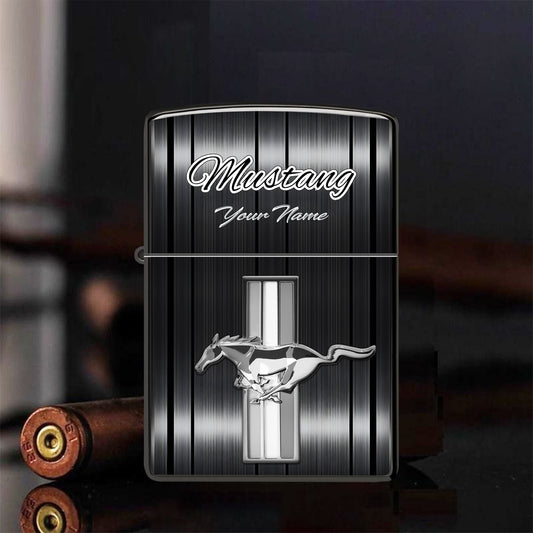 Personalized Mustang Steel Zippo Lighter