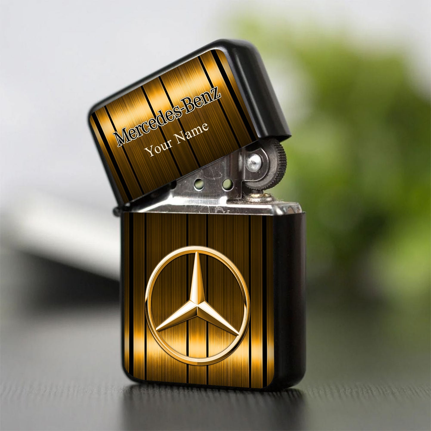 Personalized Merc Steel Zippo Lighter