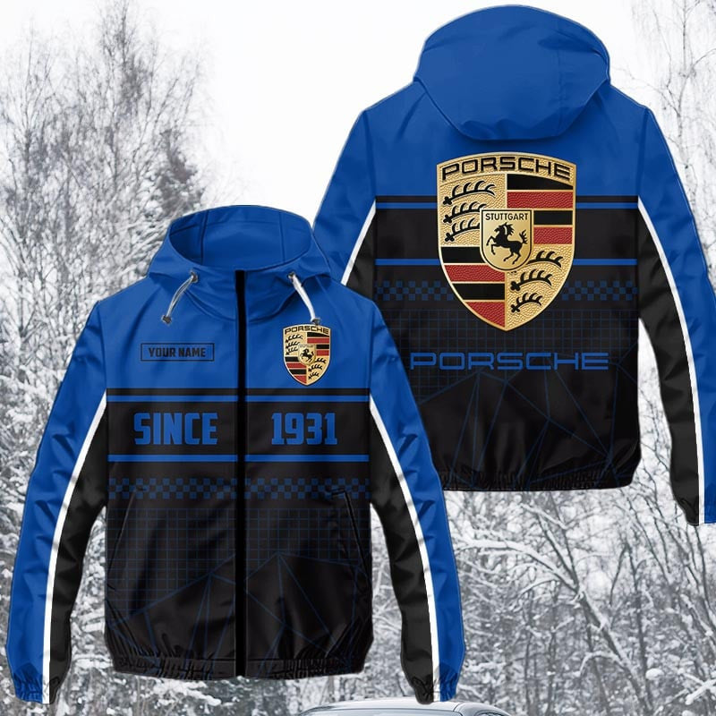 Personalized Pors Multicolored Windproof Rush Jacket